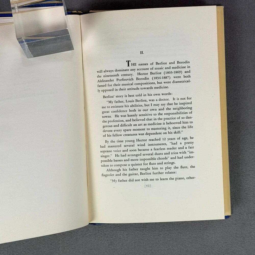 Froben Press Musical‎ Sons of Aesculapius Signed Antique Medical History Book